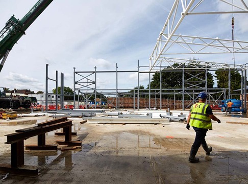 A structural milestone at King’s College School, Wimbledon