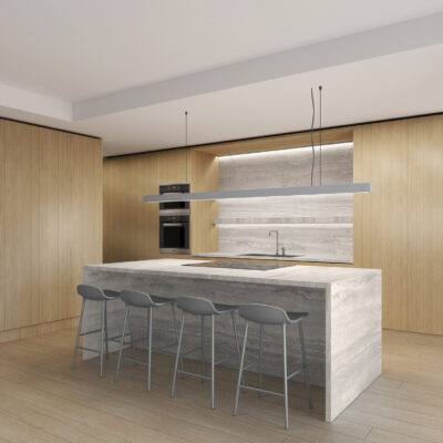 Island kitchen, penthouse option B