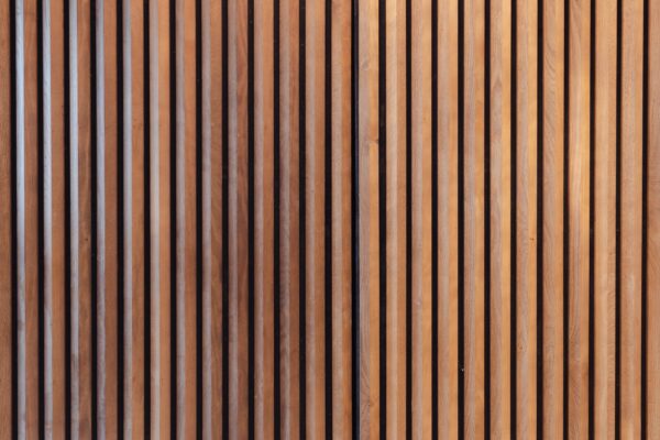 October 2021, images from the regeneration of BAFTA's 195 Piccadilly headquarters, designed by Benedetti Architects with Knight Harwood serving as the principle contractor on the project. Pictured: Detailed views of woodword in the second floor Creative & Future Galleries